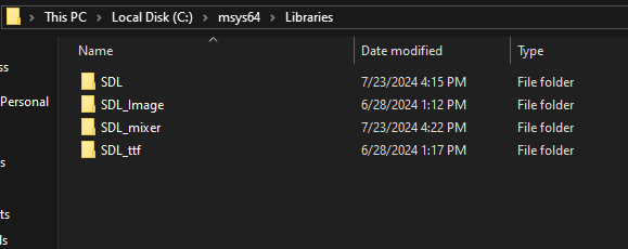 The complete library folder